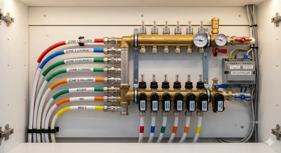 Underfloor heating manifold